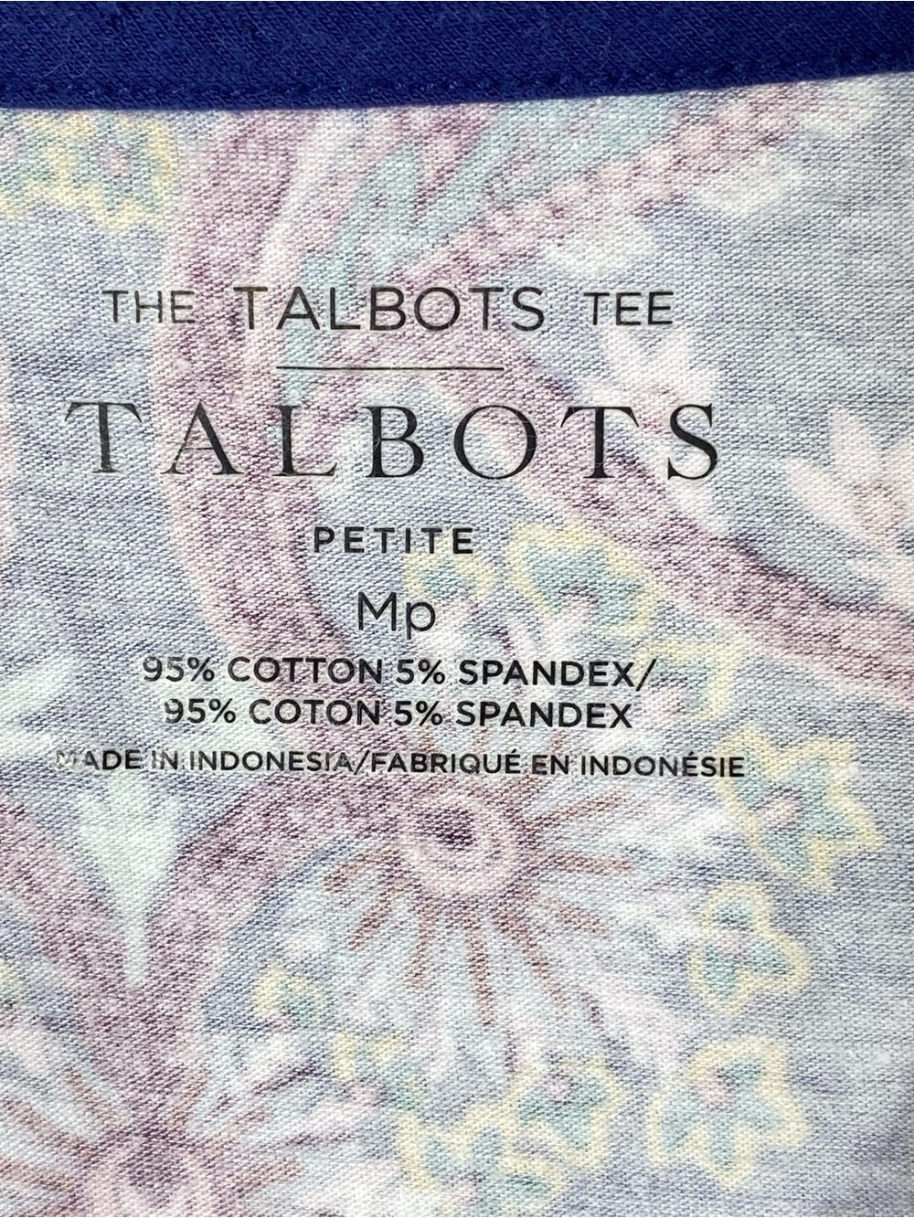 Talbots Imperial Floral Paisley T-Shirt Women's MP Long Sleeve Crew Neck Casual - Picture 5 of 10